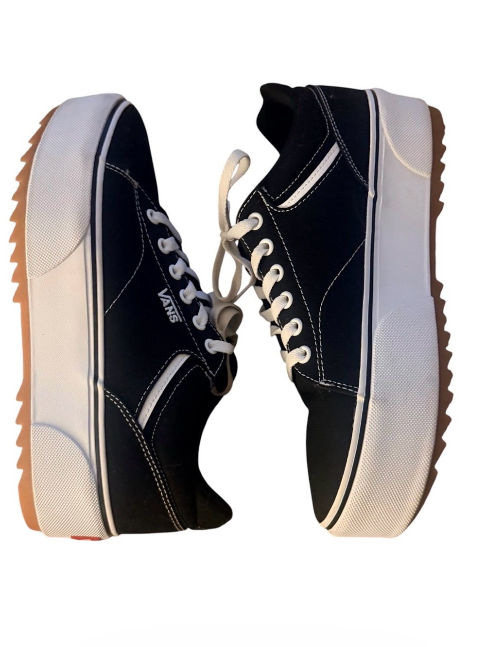 Vans Seldan Platform Sneaker Size 10 Black White